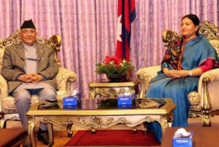 राष्ट्रपति र प्रधानमन्त्रीबीच दुई घण्टा वार्ता