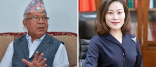नेकपा अध्यक्ष नेपाल र चिनियाँ राजदूत यान्छीबीच भेटवार्ता