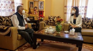 काँग्रेस वरिष्ठ नेता पौडेलसँग चिनियाँ राजदूतको भेट