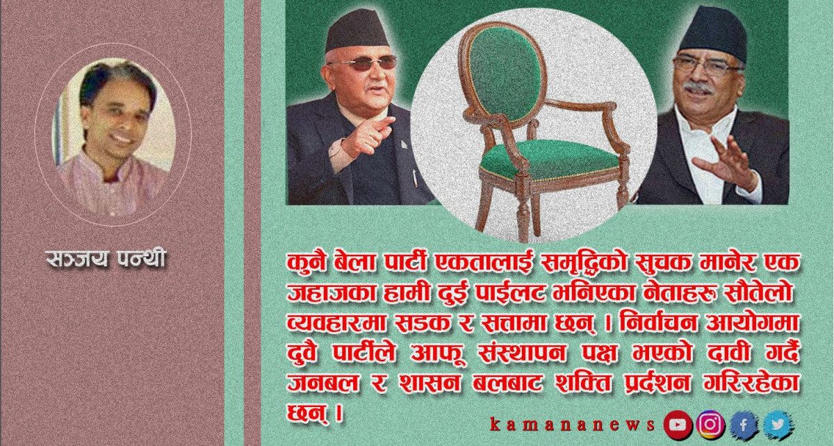 नेकपाको सत्ता मोहले निम्ताएको अन्यौल अवस्थाको जिम्मेवारी कस्ले लिने ?