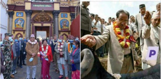 ओली पशुपतिनाथको पूजामा,प्रचण्ड भैंसी पूजामा