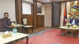 प्रधानमन्त्री देउवा र काठमाडौंका मेयर  शाह बीच भेटवार्ता